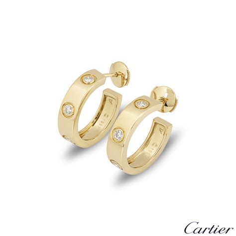 cartier small hoop earrings|cartier diamond earrings collection.